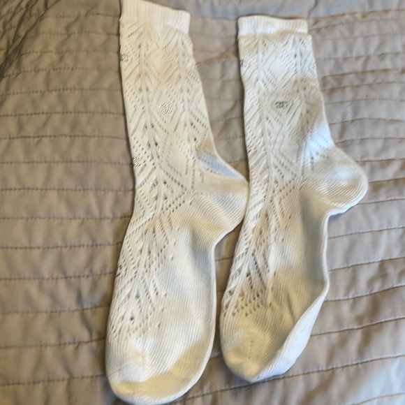 Argyle crystal cc chanel socks bets fits 5-7 Italy soft luxurious I have in Blk - Picture 5 of 9